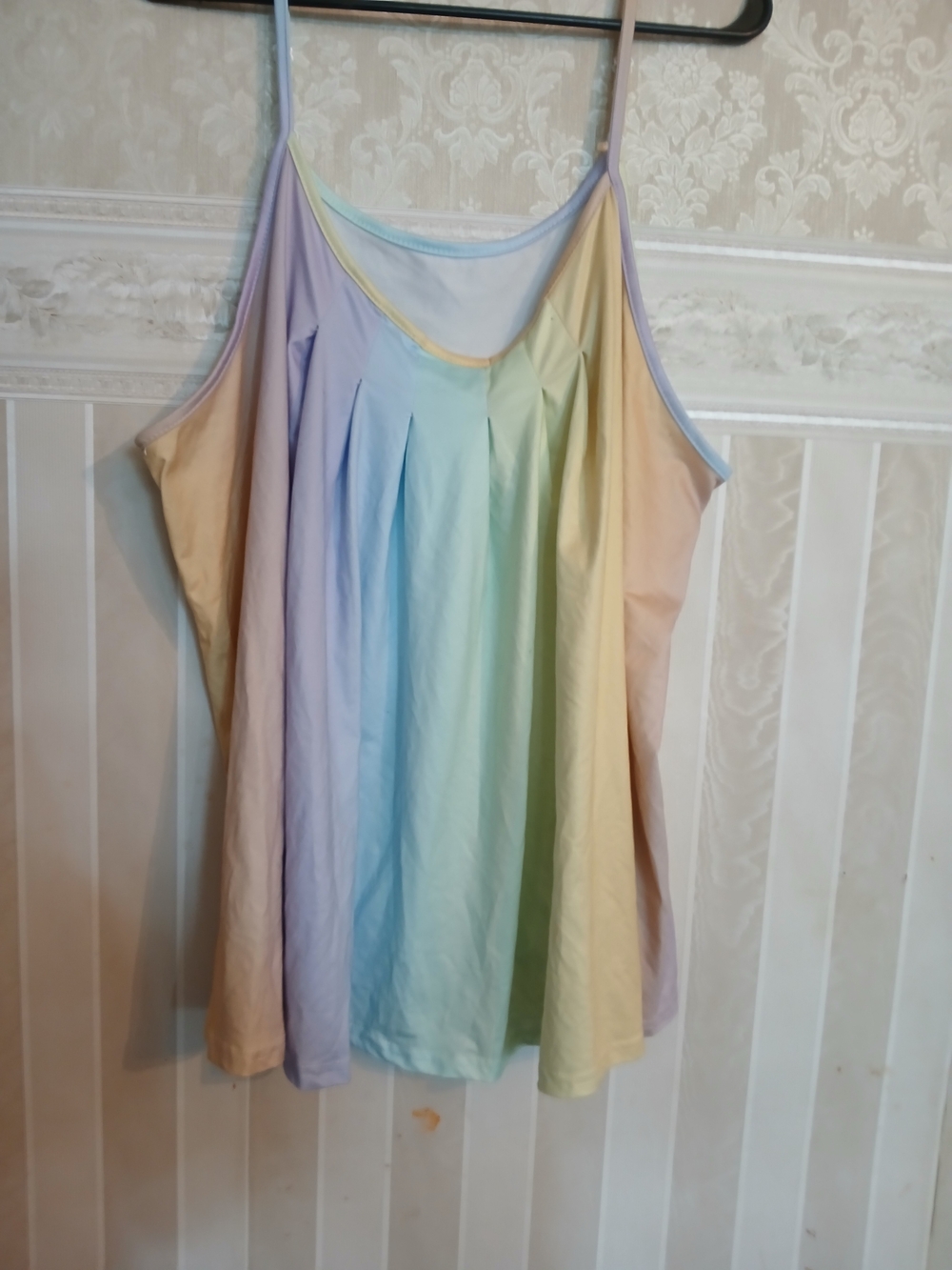 SHEIN Pastel Rainbow Spaghetti Strap Camisole